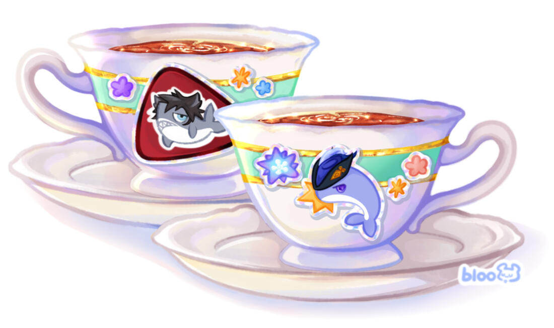 wriorinde - matching stickers &amp; teacups