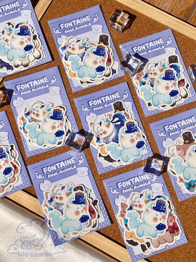 fontaine smol animals - sticker set